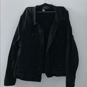 black jean jacket